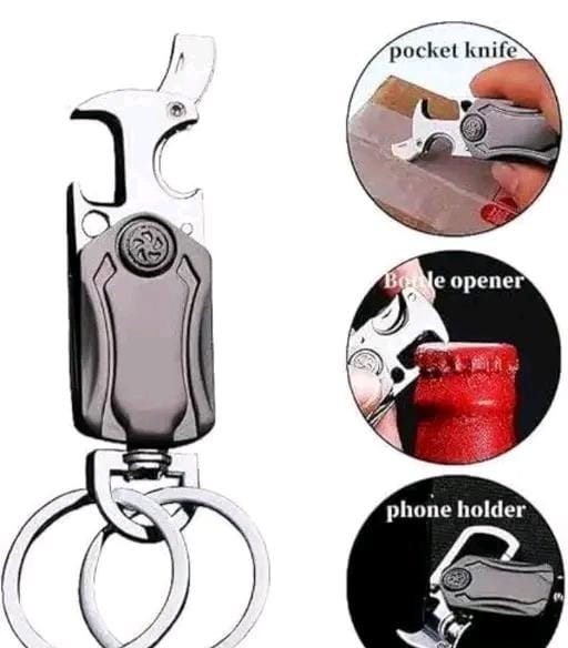 ZENTO CART 5-in-1 Multifunctional Zinc Alloy Keychain with Bottle Opener