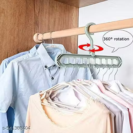 LAKHDATARENTERPRISE Set of 3 Space Saving Magic Hangers 9-Slot Closet Organizer