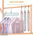 LAKHDATARENTERPRISE Set of 3 Space Saving Magic Hangers 9-Slot Closet Organizer