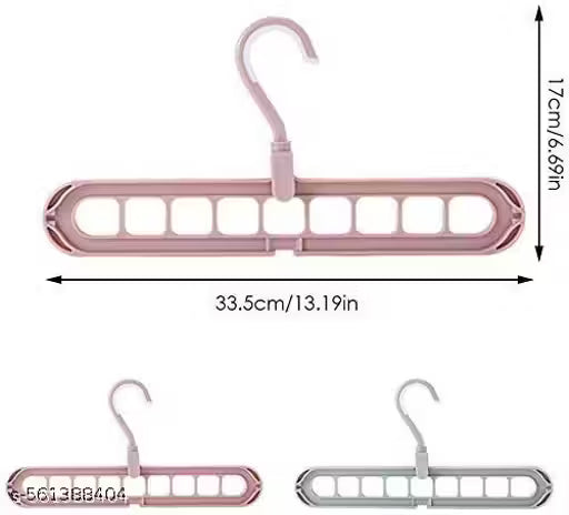 LAKHDATARENTERPRISE Set of 3 Space Saving Magic Hangers 9-Slot Closet Organizer